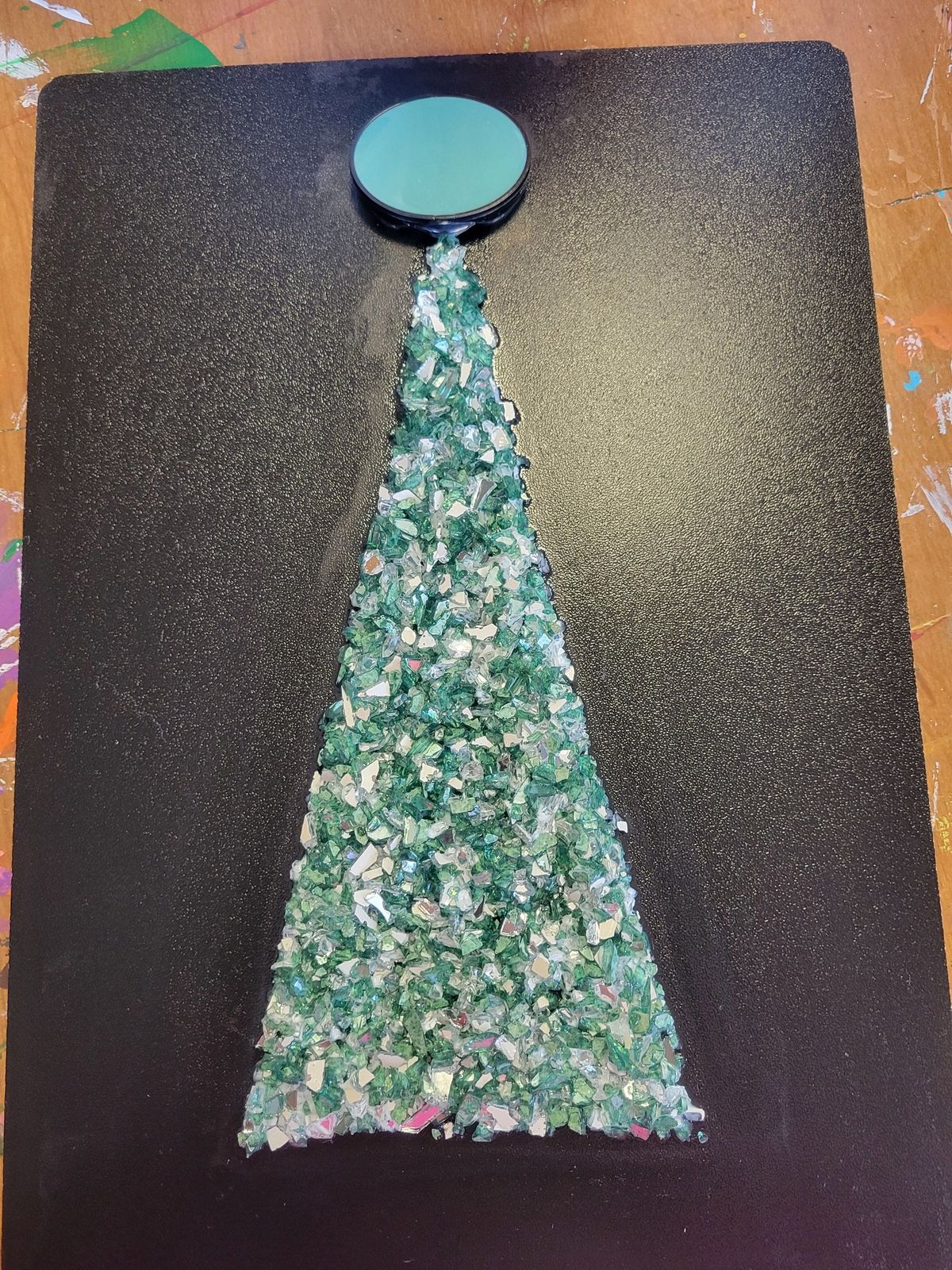 Crushed glass Christmas Tree