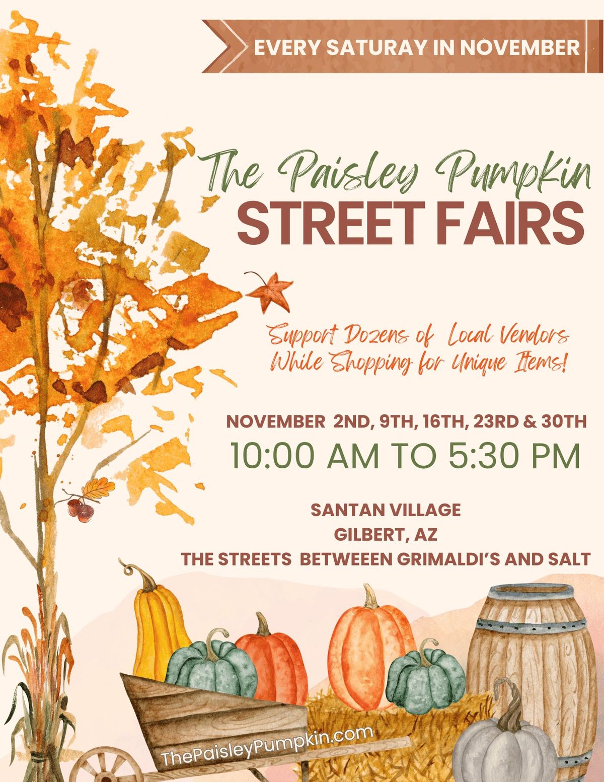 The Paisley Pumpkin Fall Street Fairs