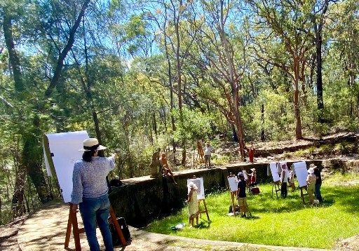 Life Drawing in Norman Lindsay Garden with Anthony Cahill