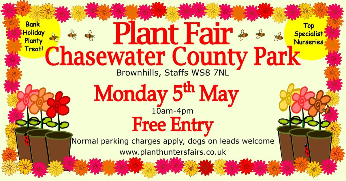 Spring Plant Hunters' Fair at Chasewater Country Park on Bank Holiday Monday 5th May