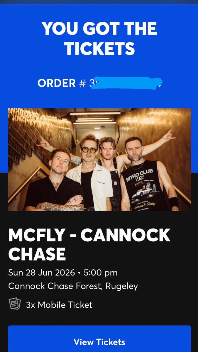 McFly Rugeley Tickets
