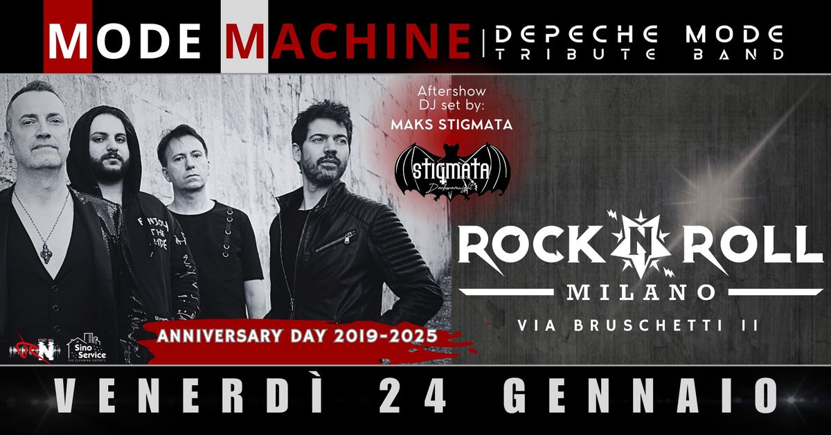 Mode Machine Depeche Mode tribute 6\u00b0 anniversary day + aftershow by Maks Stigmata @R'n'R Milano