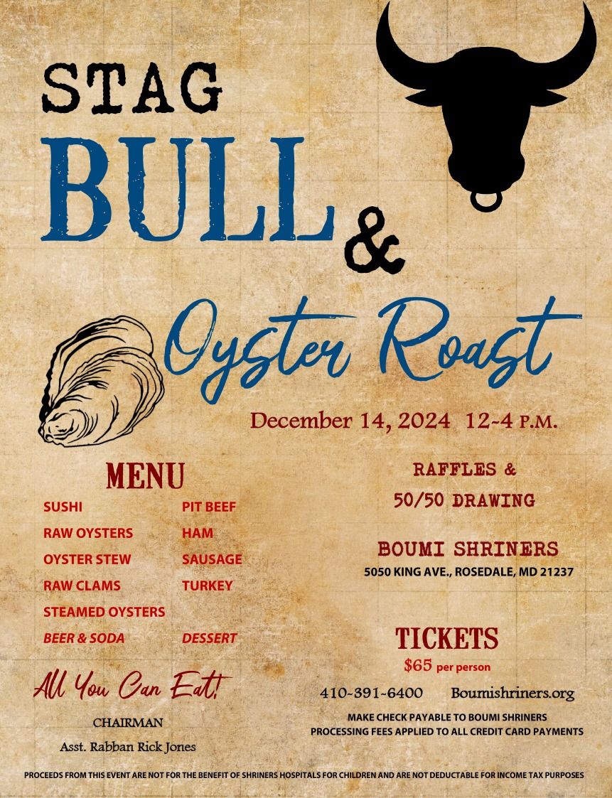 Stag Bull and Oyster Roast