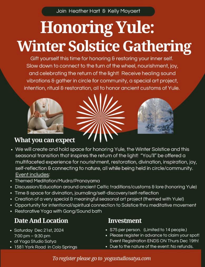 Honoring Yule: Winter Solstice Gathering