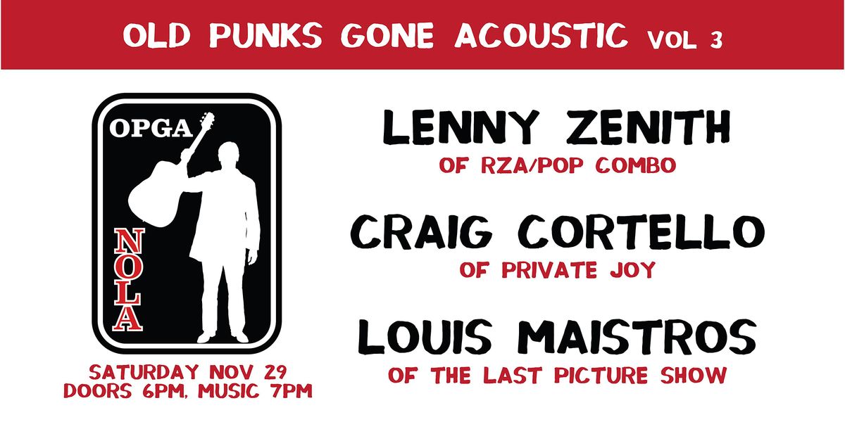 Old Punks Gone Acoustic Vol. 3 - Lenny Zenith\/Craig Cortello\/Louis Maistros