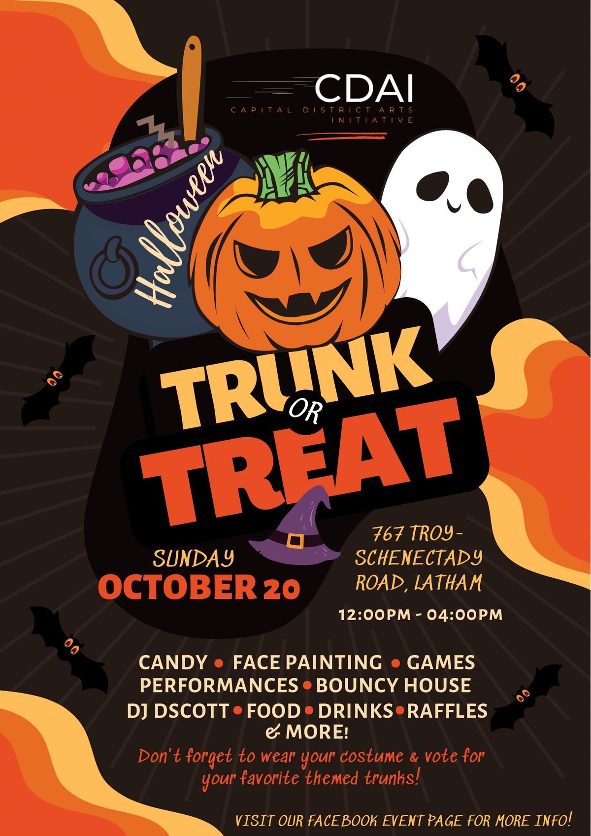 Capital District Arts Initiative\u2019s 3rd Annual Trunk or Treat Halloween Event!\ud83c\udf83\u2728\ud83d\udc7b