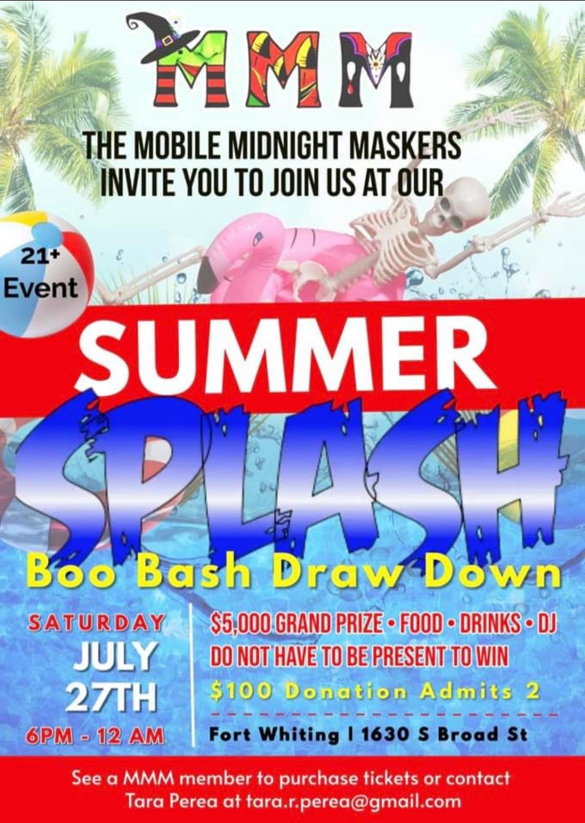 MMM Summer Splash Boo Bash Draw Down