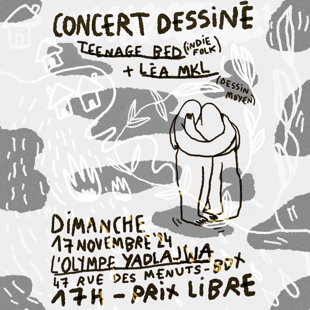 concert dessin\u00e9 Teenage Bed \ud83d\udcfc L\u00e9a MKL \u270f\ufe0f