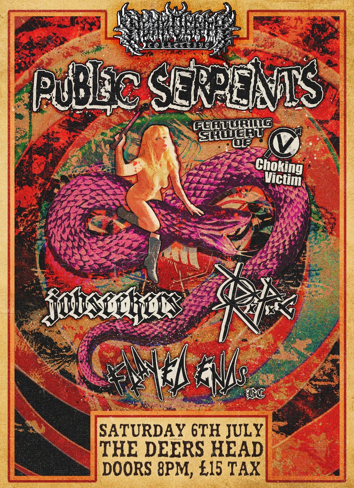 Public Serpents \/\/ Jobseekers \/\/ RPC \/\/ Frayed Ends BC @ The Deers Head, Belfast