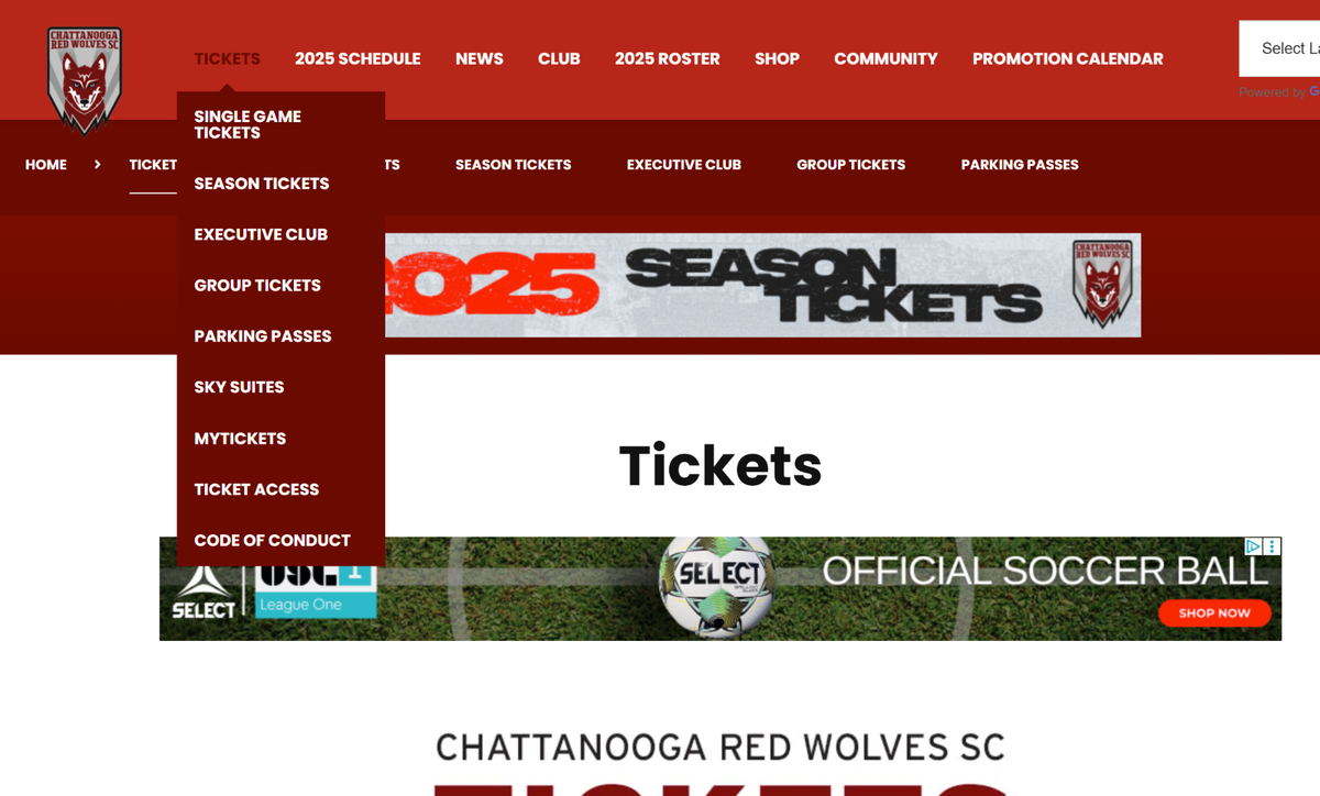 Chattanooga Red Wolves SC at One Knoxville SC at Covenant Health Park
