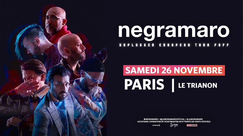 Negramaro: Unplugged European Tour 2022 | Paris, Trianon