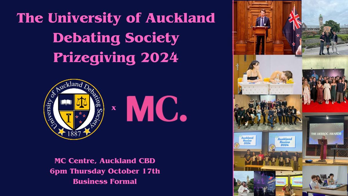 MC x University of Auckland Debating Society Prizegiving 