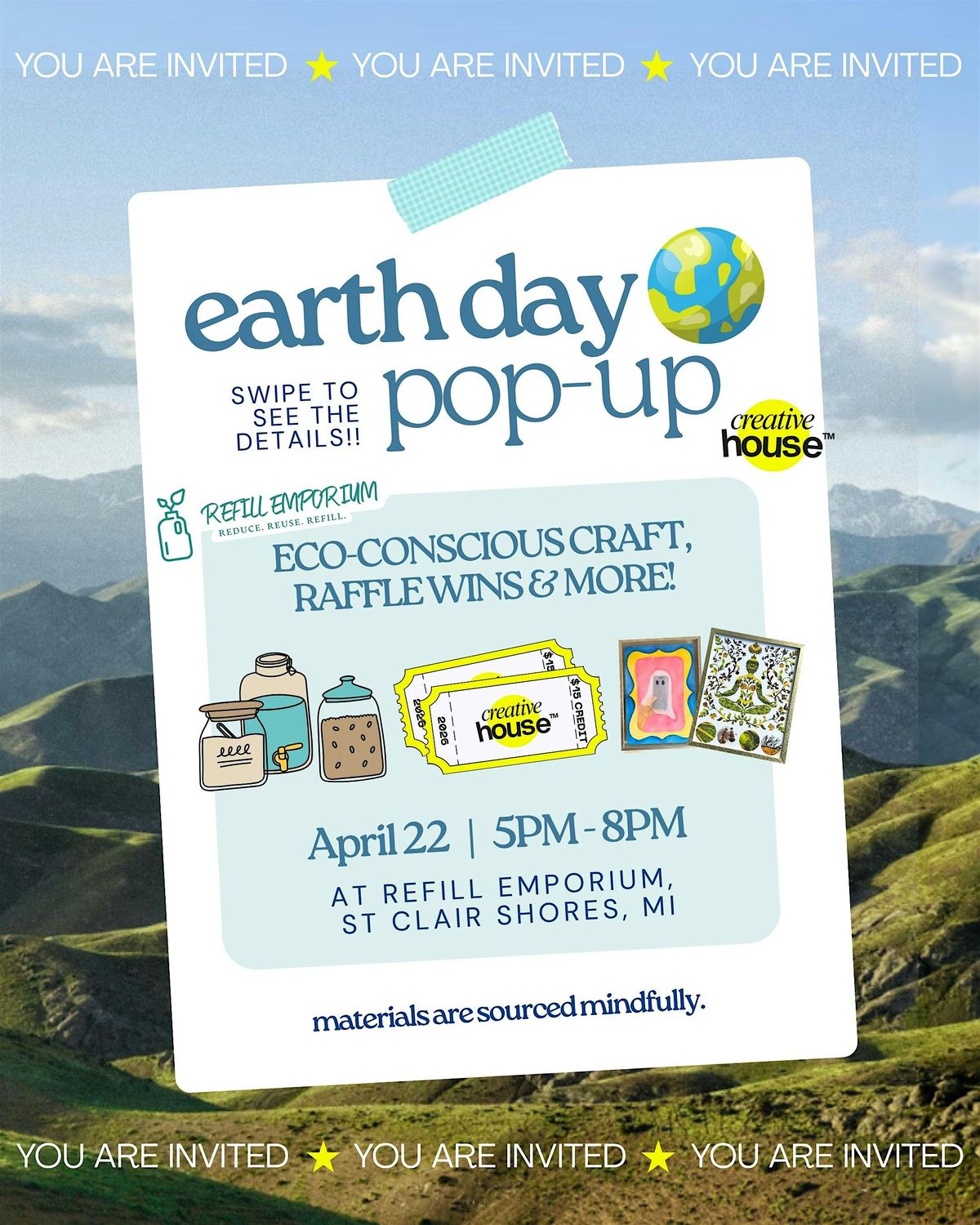 Earth Day Pop-Up: Eco-Conscious Crafts & Raffle, Refill Emporium : Zero ...