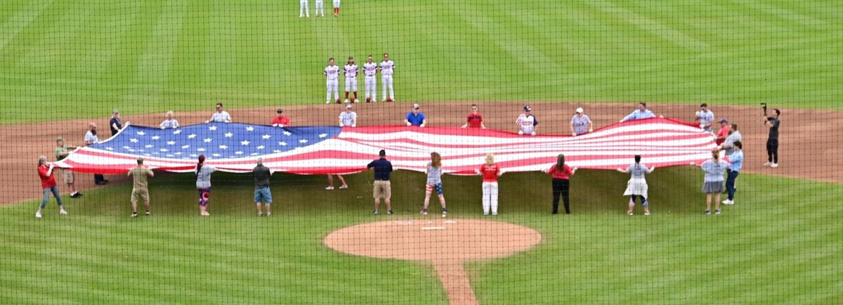 Flag Presentation at Dow Diamond