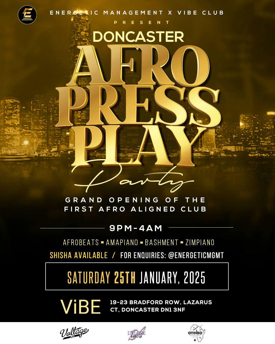 Doncaster Afro Press Play Party