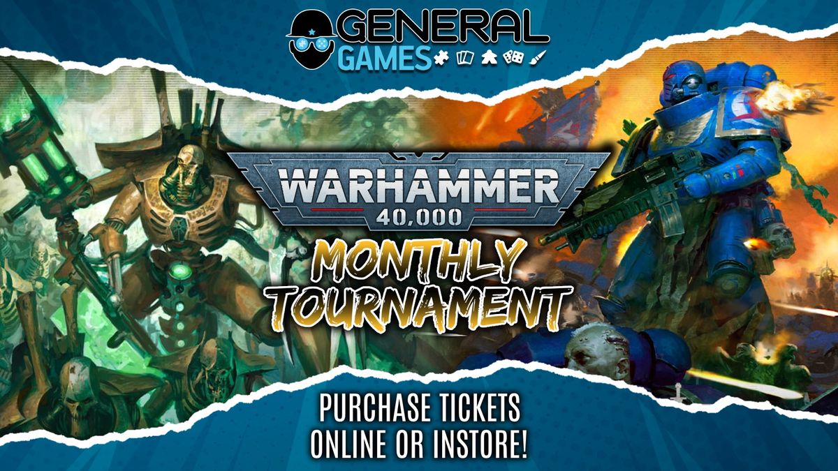 Warhammer 40k - 10th Ed 1500pt Monthly Tournament