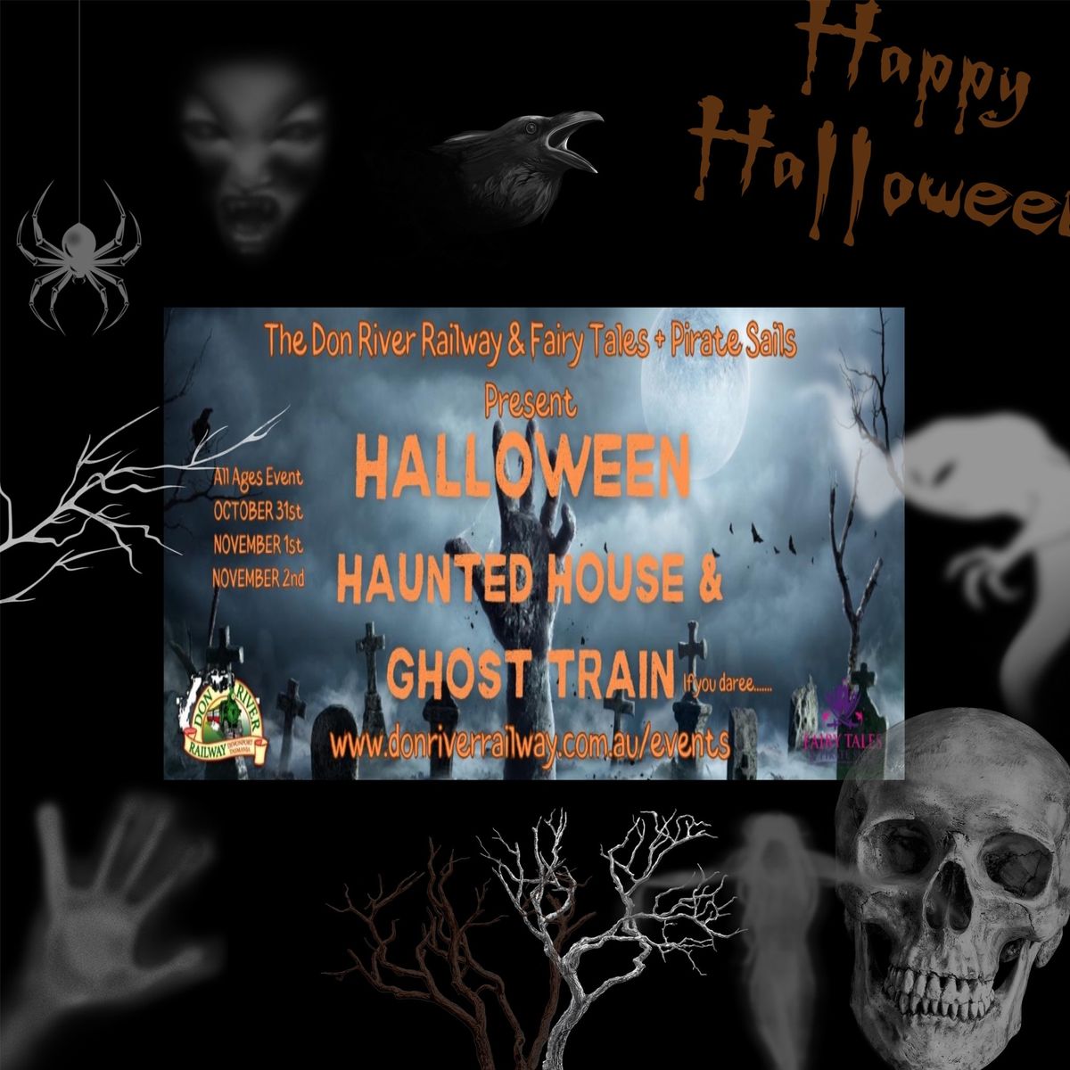 Halloween Haunted House + Ghost Train \ud83d\udc7b 