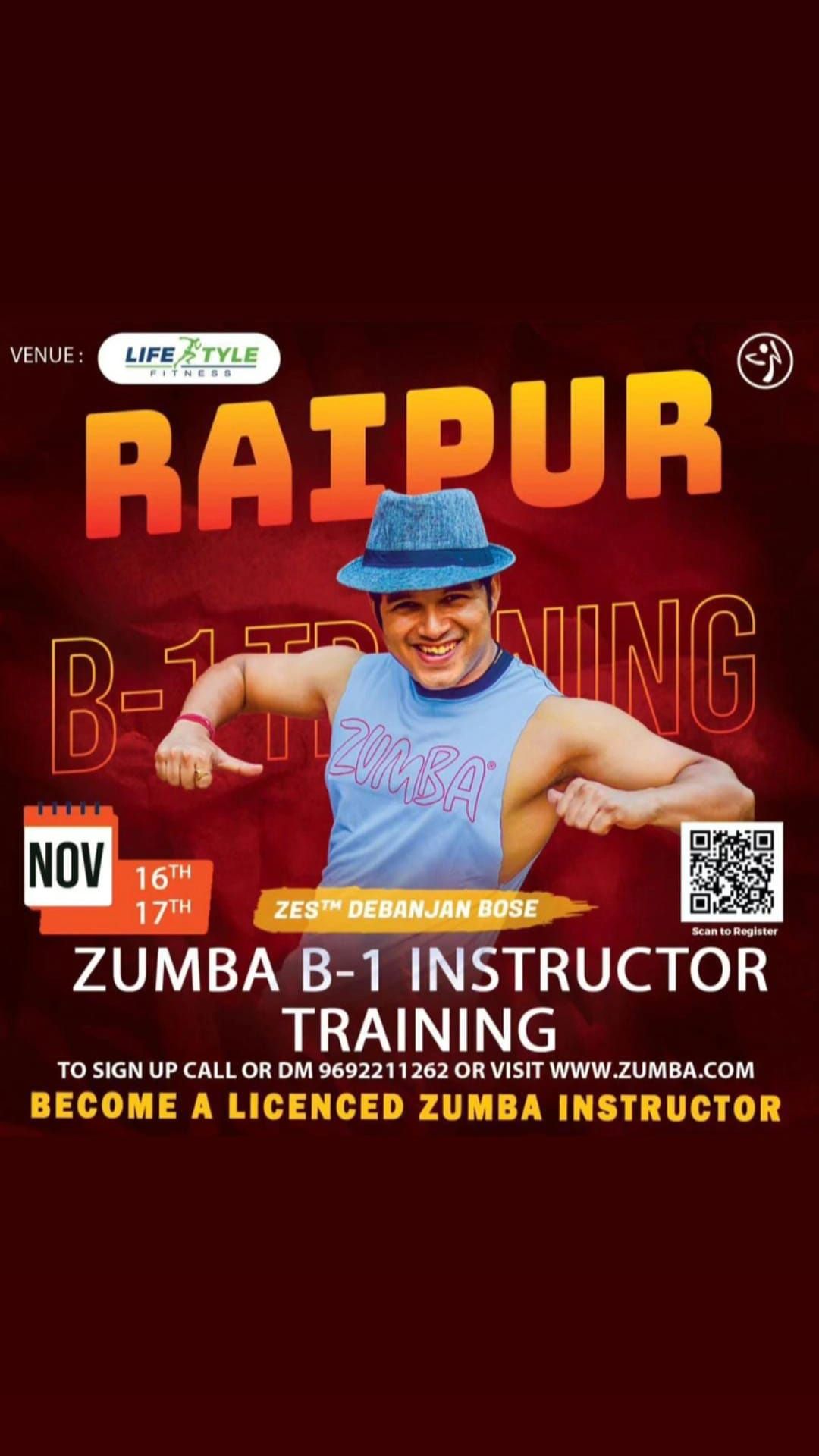 Zumba\ufffd Basic1 Instructor Training with ZES\ufffd DEBANJAN BOSE