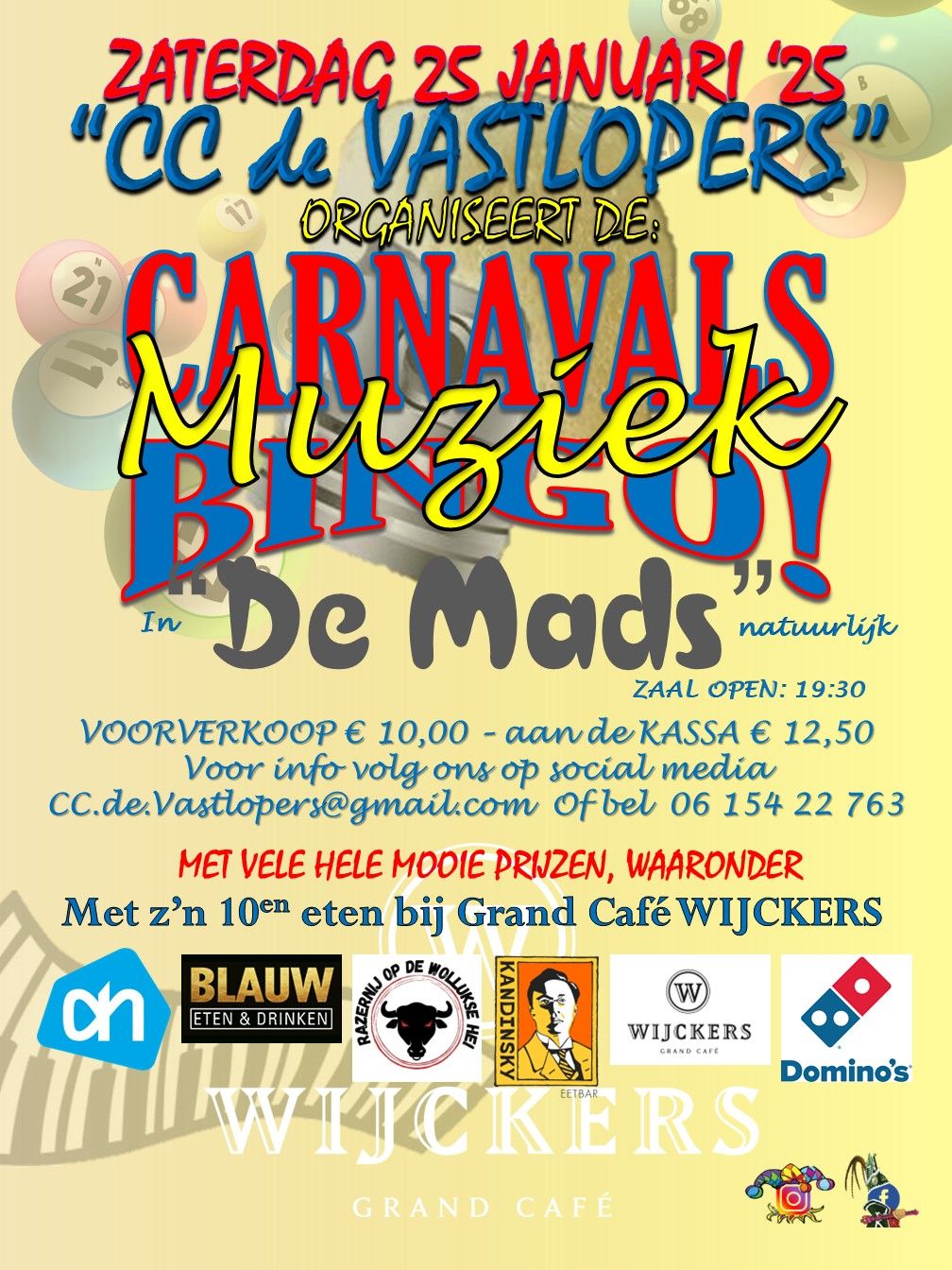 De Carnavals Muziek Bingo