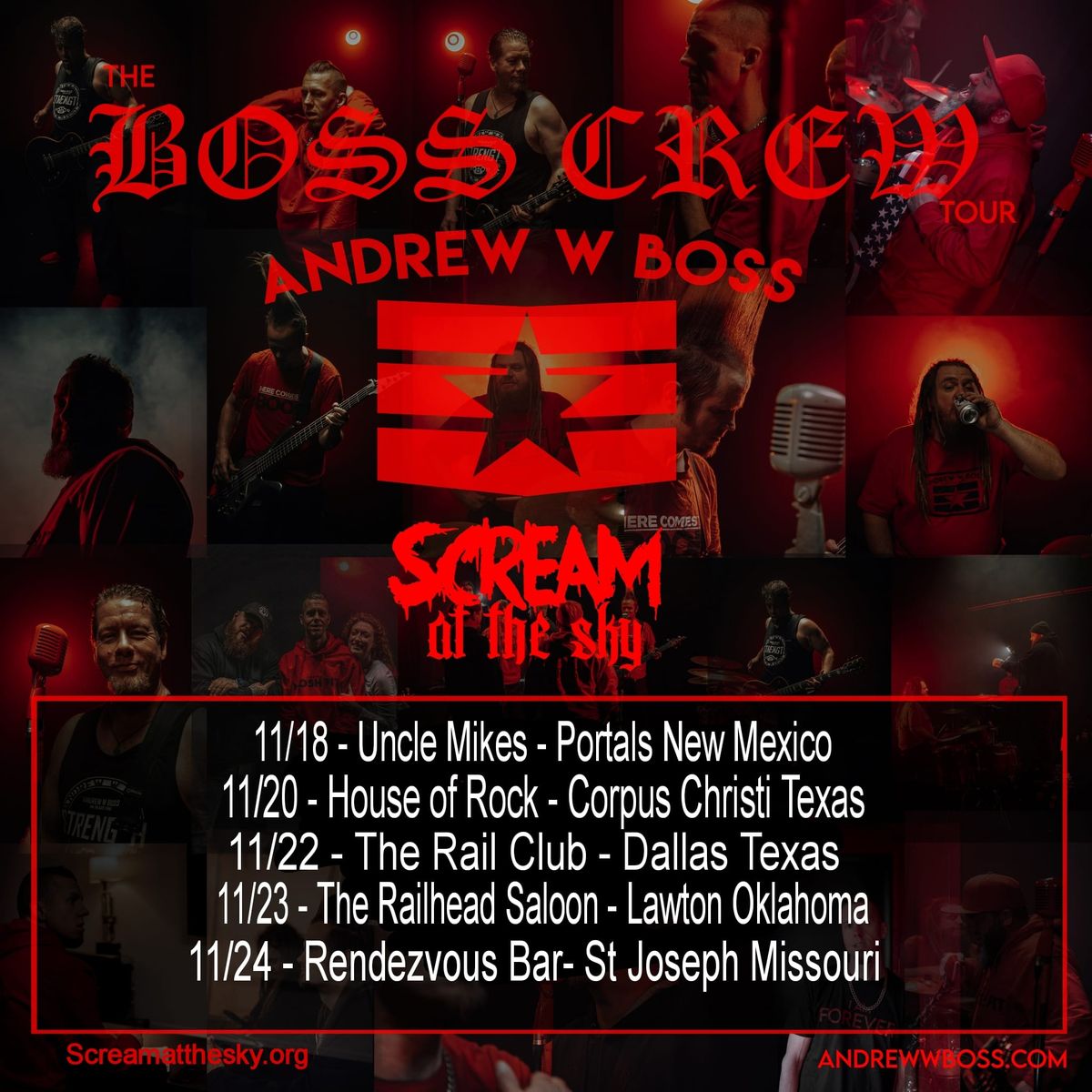 Andrew W Boss and The Boss Crew Featuring Scream at the sky at The Rendezvous Bar St Joe 