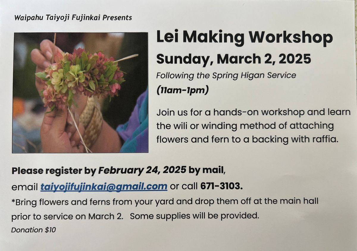 Lei Making Workshop