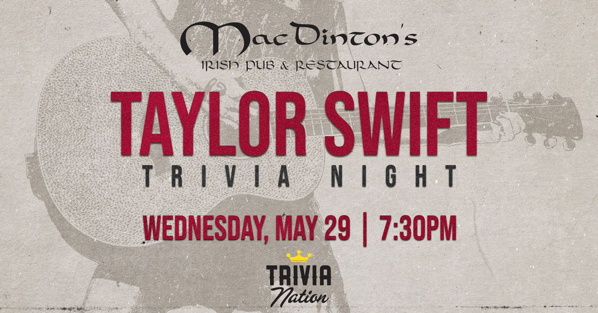 Taylor Swift Trivia Night