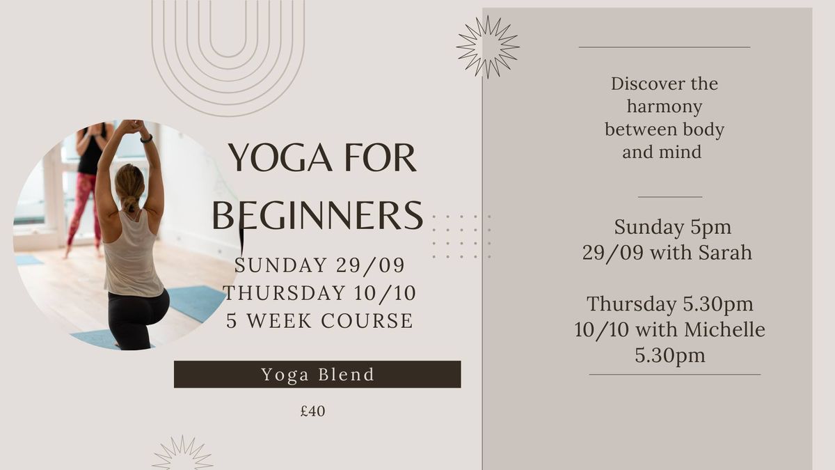 5 week Yoga For Beginners Course