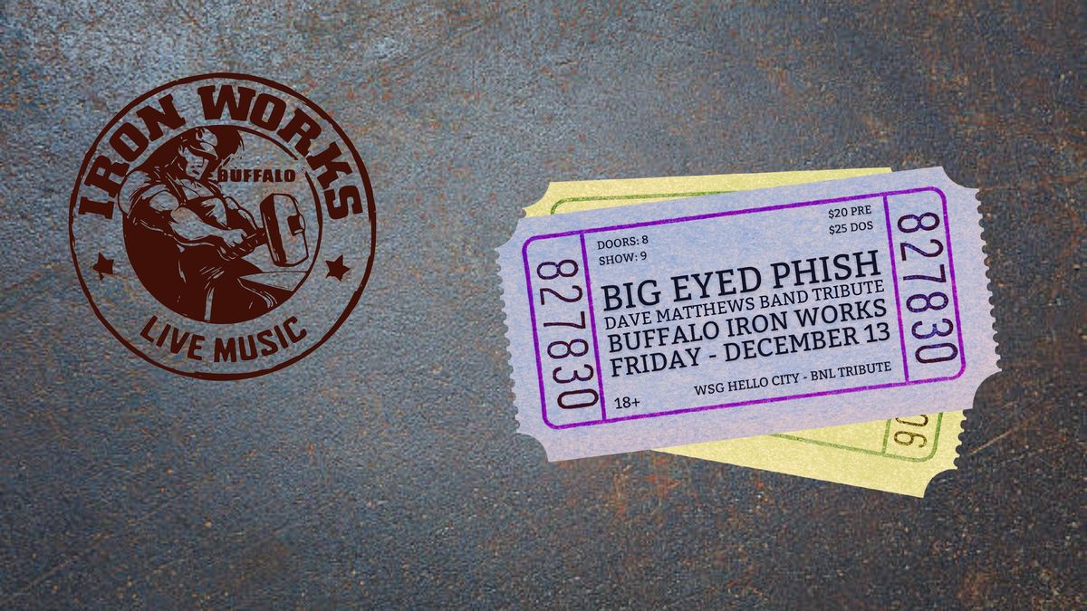 Big Eyed Phish - Dave Matthews Band Tribute w\/ Hello City - Barenaked Ladies Tribute at Iron Works