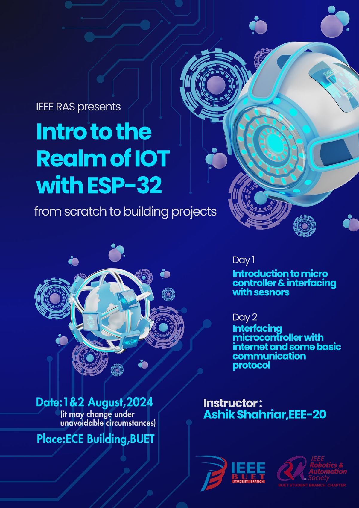 Intro to the realm of IOT with ESP-32 : from scratch to building projects