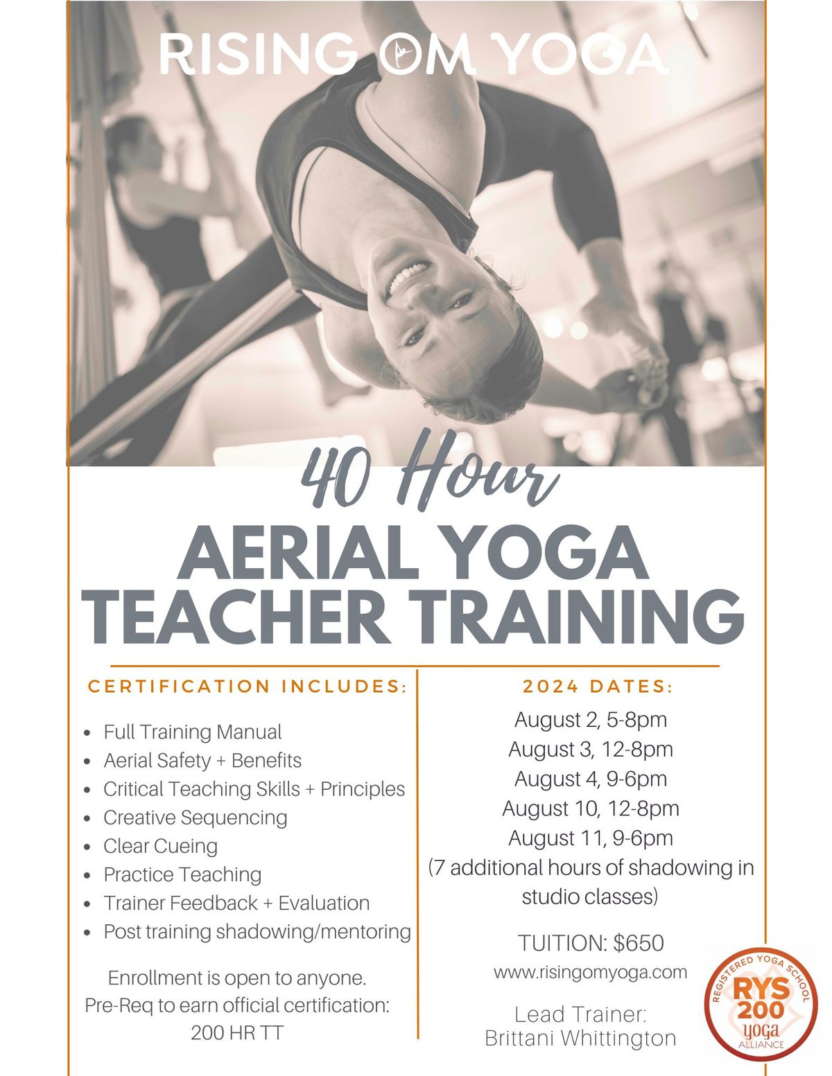 AERIAL YOGA TEACHER TRAINING