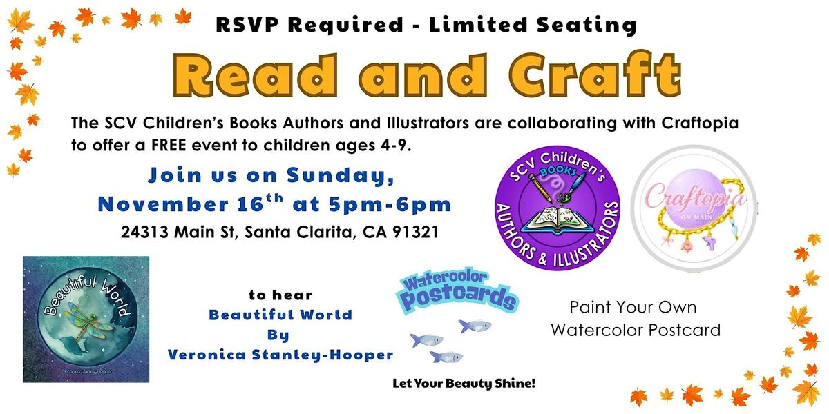 Giving Thanks SCVCBAI Group Authors Read and Craft at Craftopia Nov 16