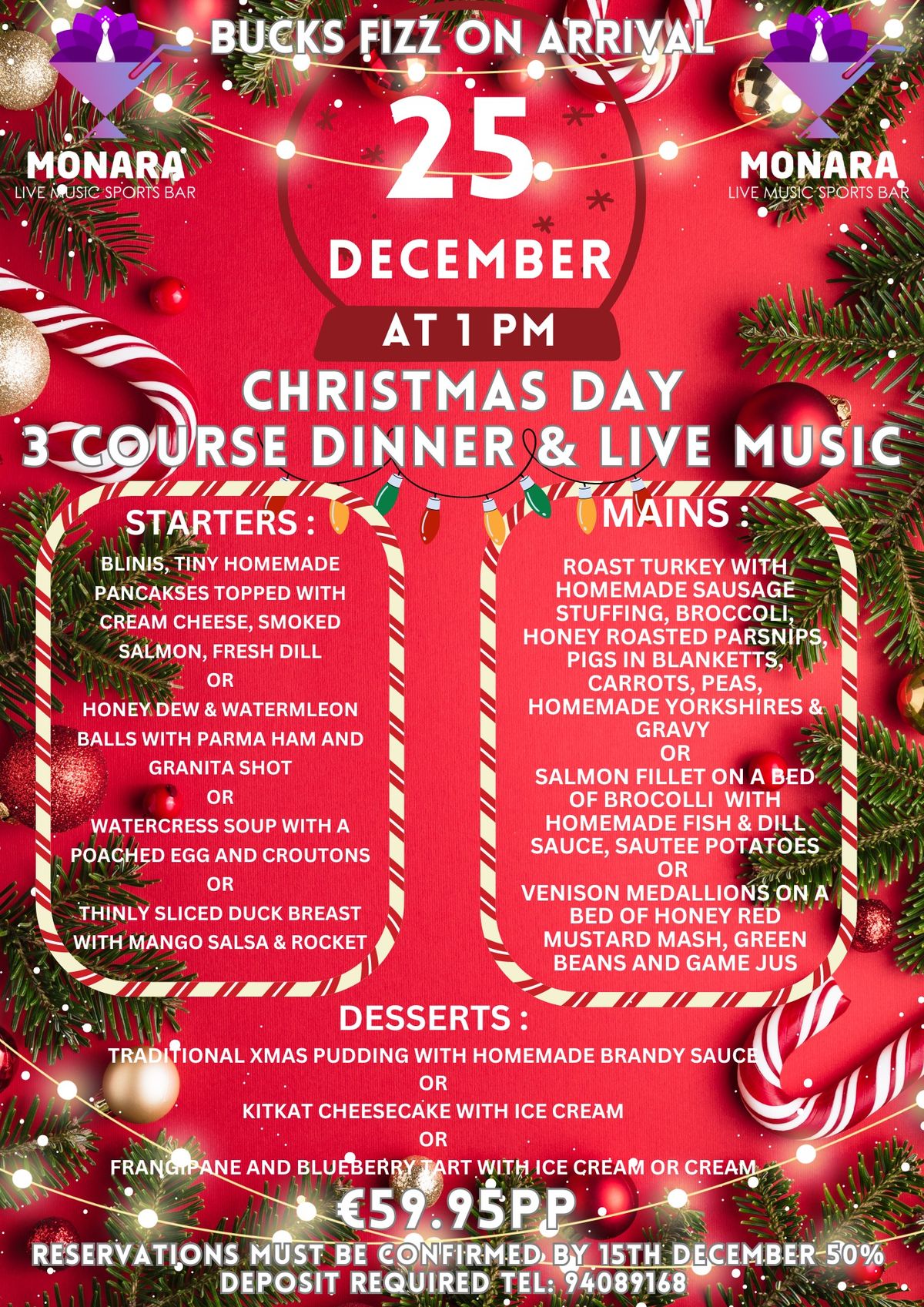 Christmas Day at Monara Live Music & Sport Bar