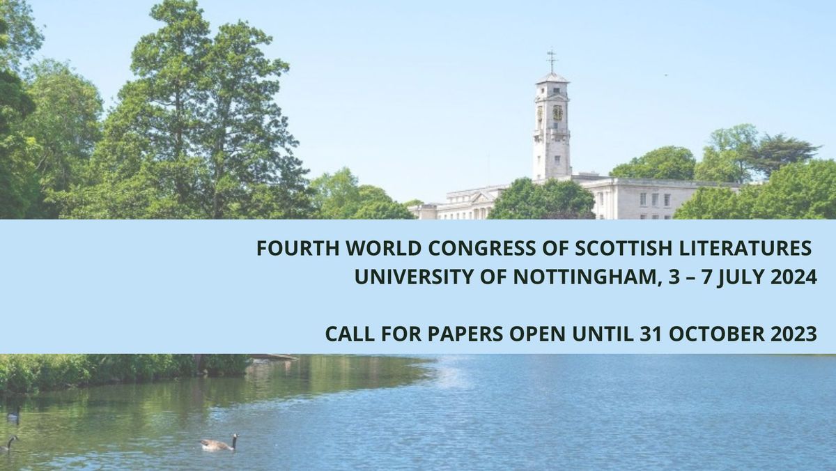 Fourth World Congress of Scottish Literatures | Nottingham 2024