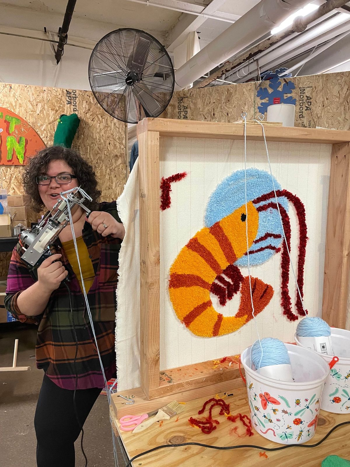 Sat 2\/8, Tufting is for Lovers-Intro to Tufting Gun Pairs Workshop: DIY Rugs & Wall Art with Hilary,