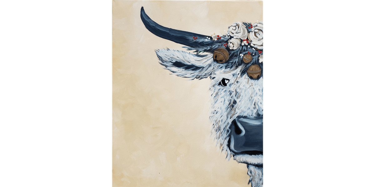 Festive Winter Cow - Paint and Sip in Tyler | Classpop!\u2122