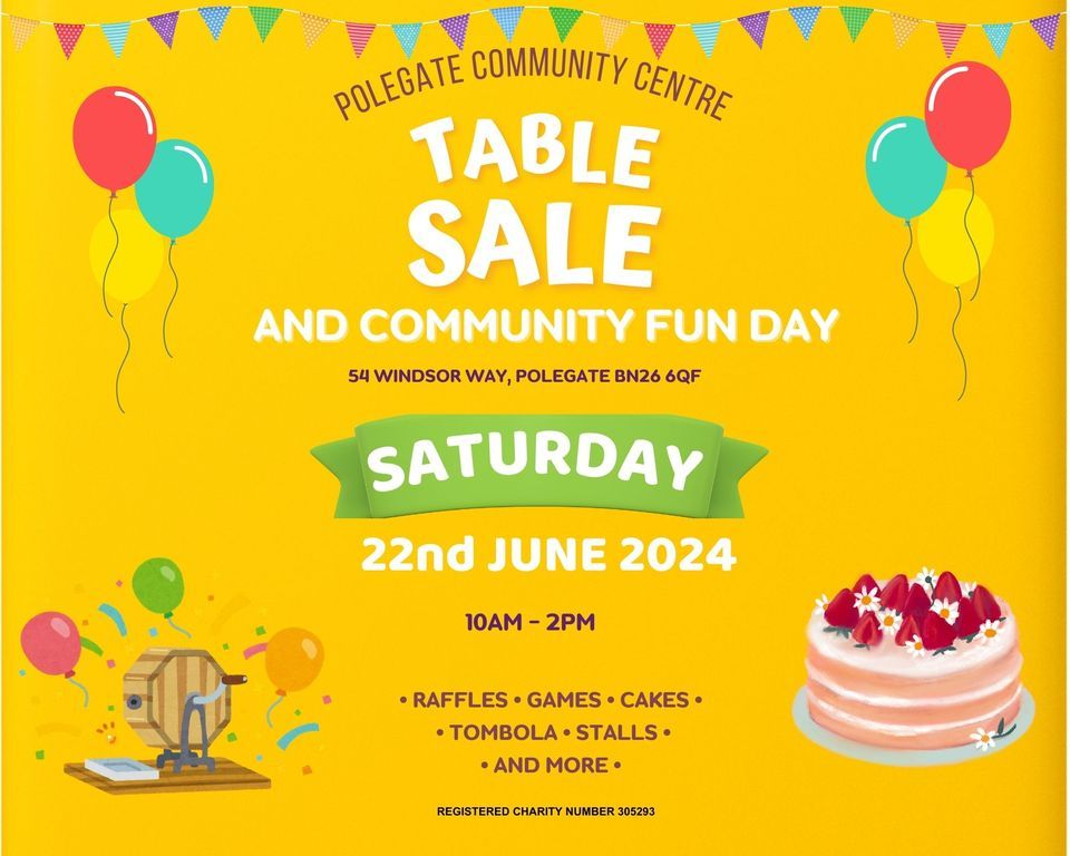 Polegate Community Centre Table Sale & Community Fun Day