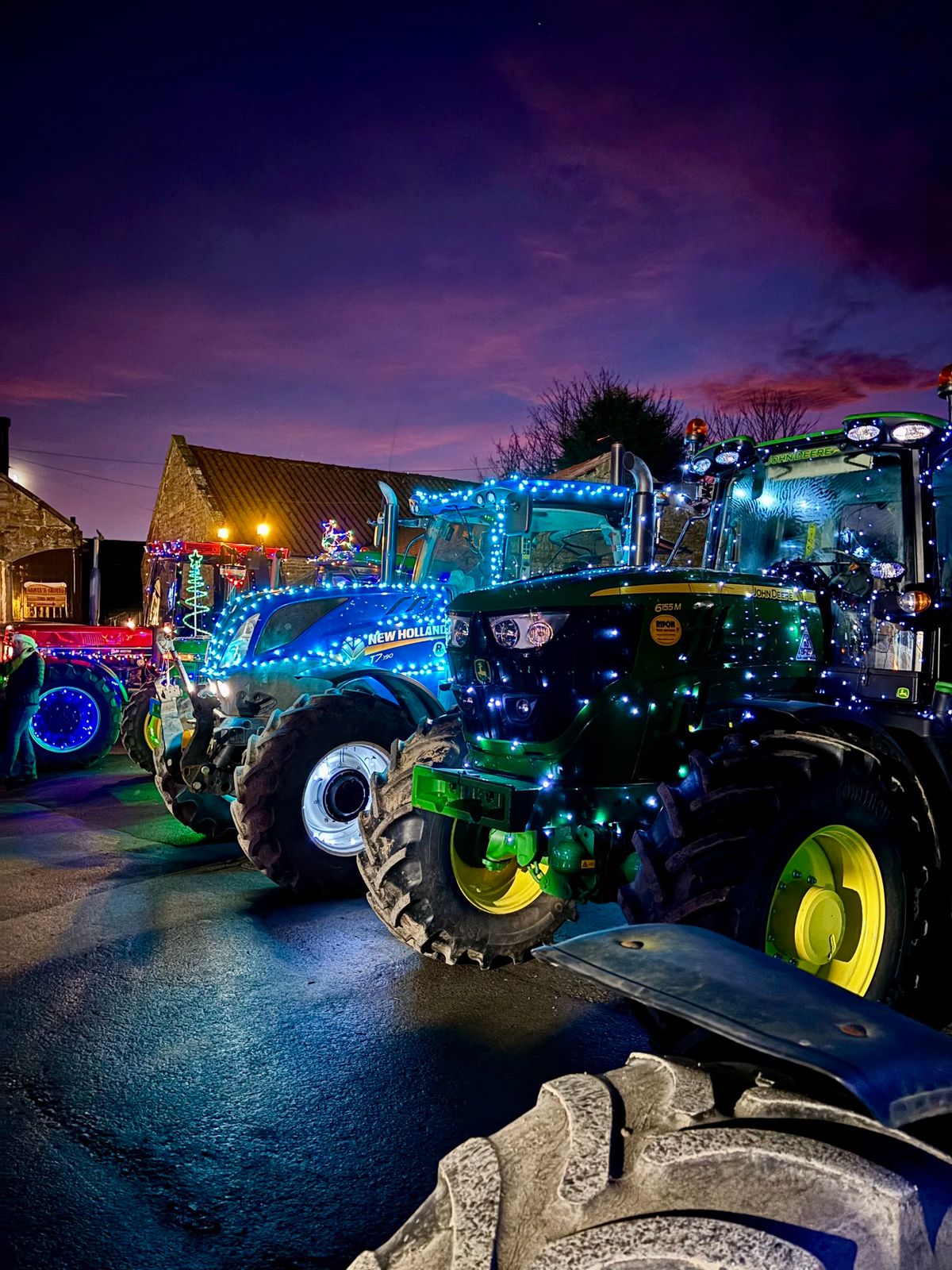 Whitby Christmas Tractor Light Parade Sponsored by Beacon Farm 