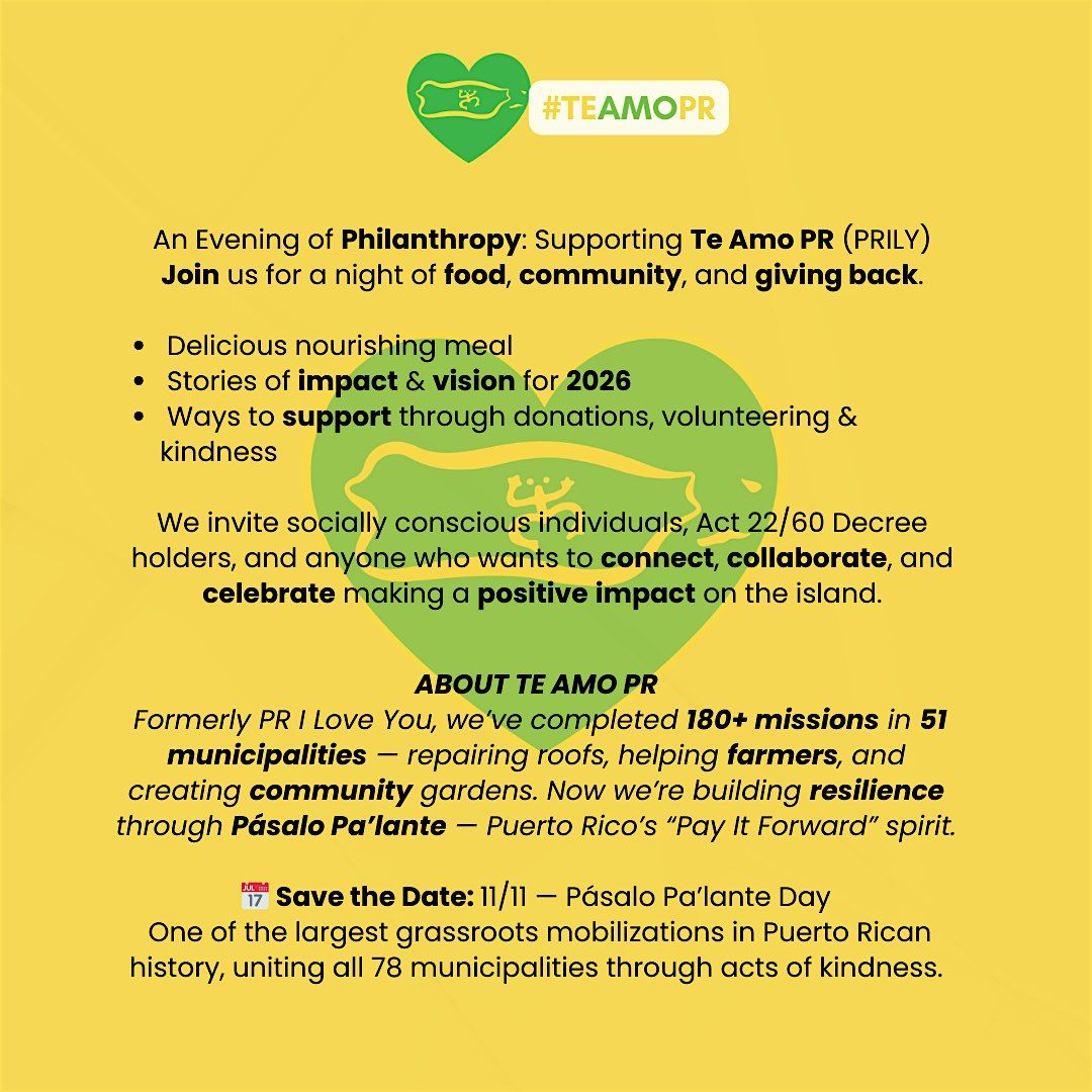 Dorado- An Evening of Philanthropy: Supporting TE AMO PR