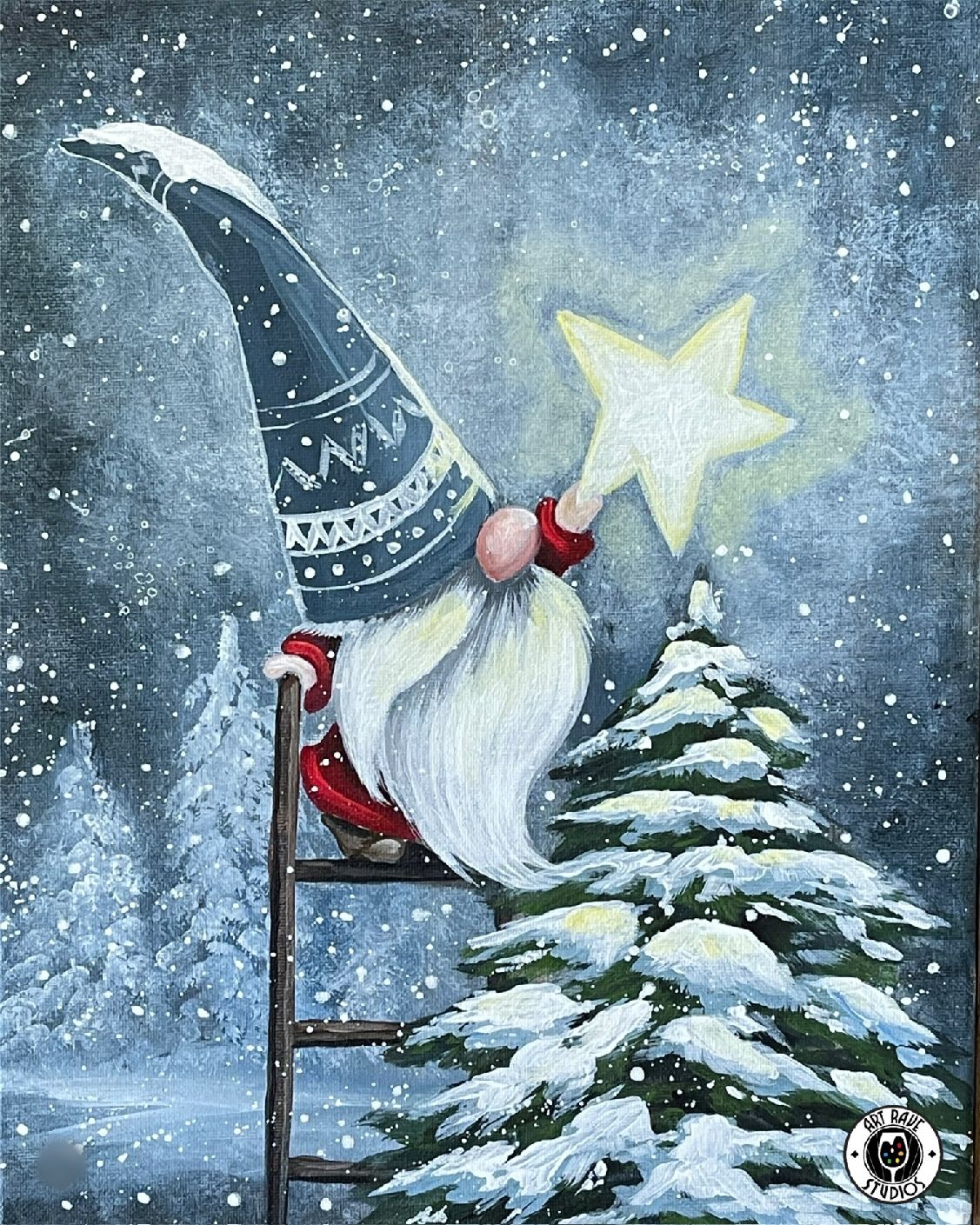 Oh Christmas Tree Canvas Paint and Sip