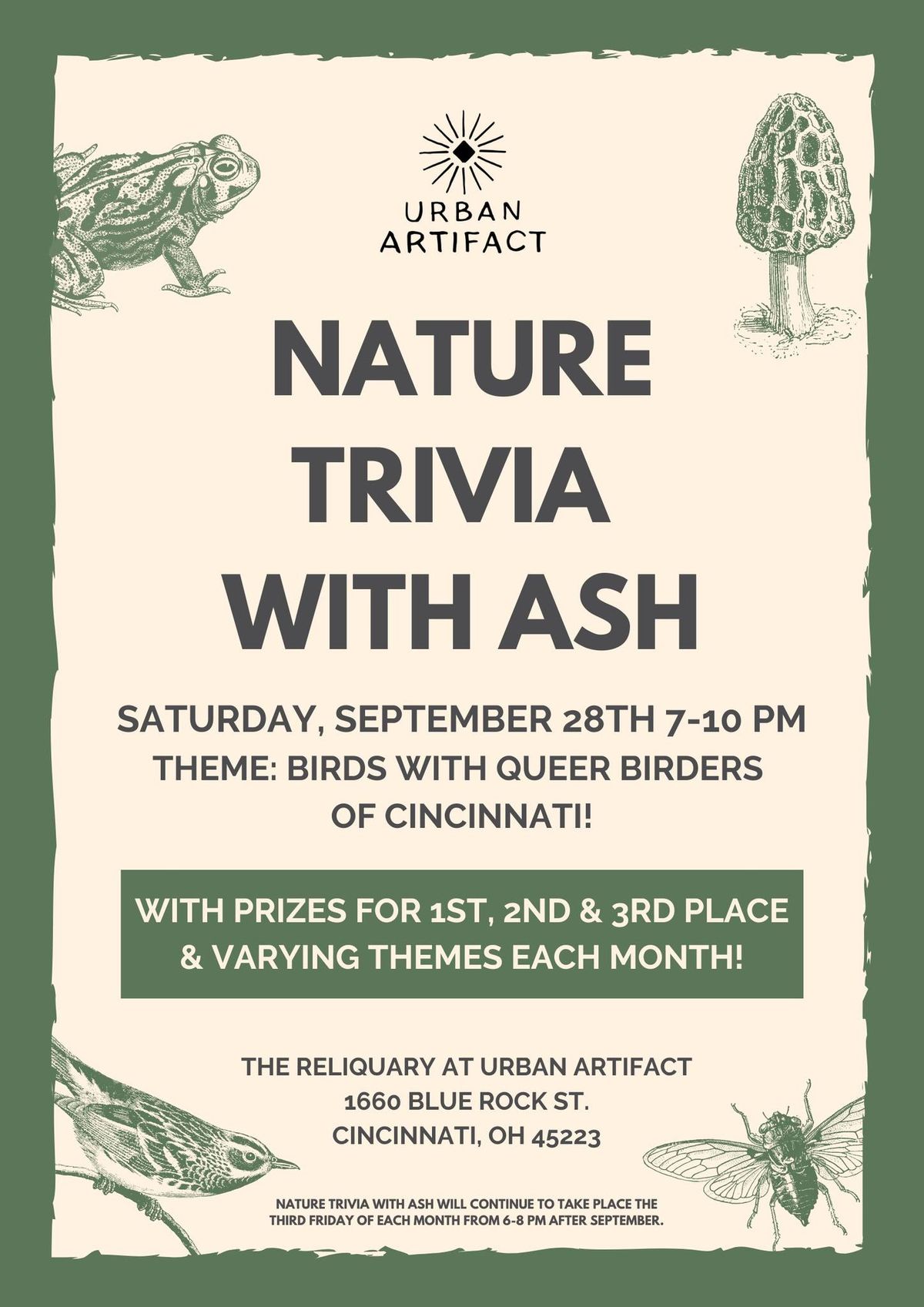 Nature Trivia with Ash: Birds with Queer Birders of Cincy