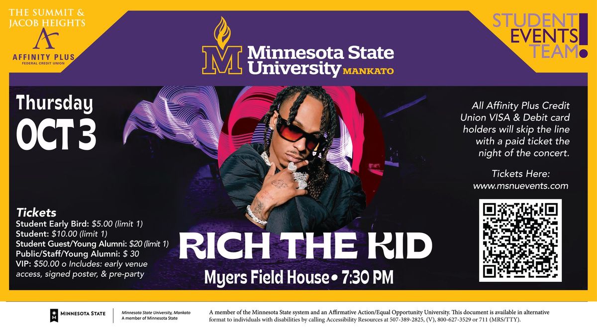  Rich the Kid w\/ Treyson Green presented by Affinity Plus CU & the Summit and Jacob Heights