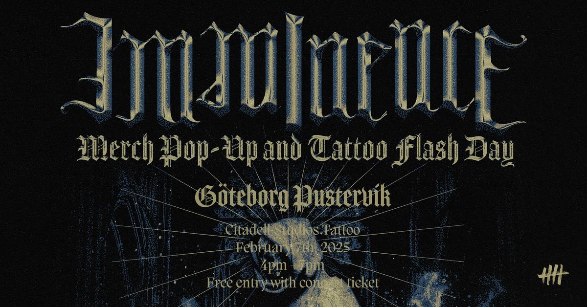 IMMINENCE, Merch Pop-Up & Tattoo Flash Day | G\u00f6teborg, Pustervik