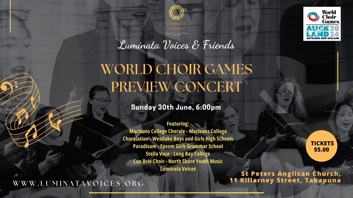 Luminata Voices and Friends: World Choir Games Preview Concert