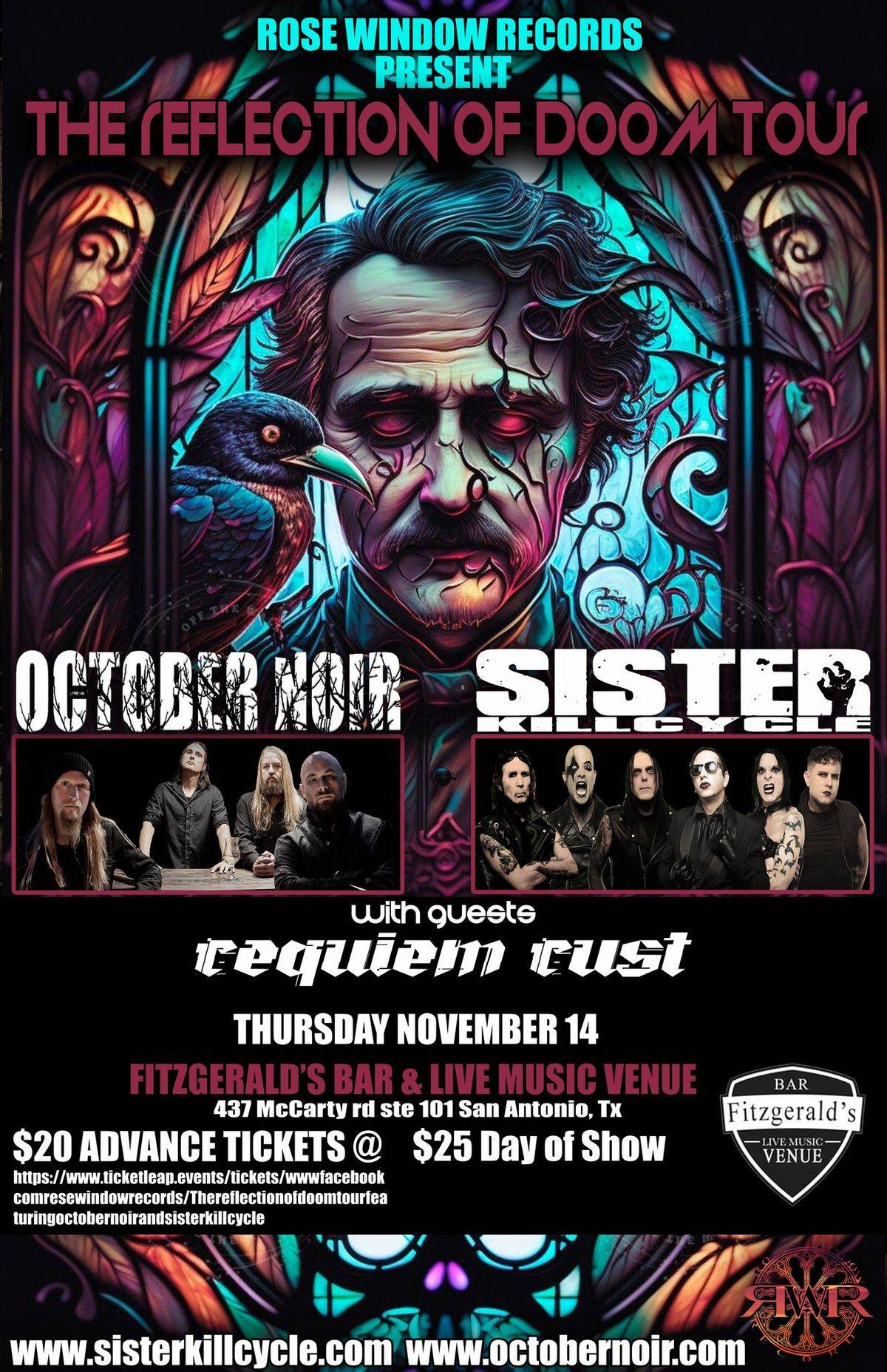 The Reflection of Doom Tour featuring Sister K*ll Cycle and October Noir with guests Requiem Rust