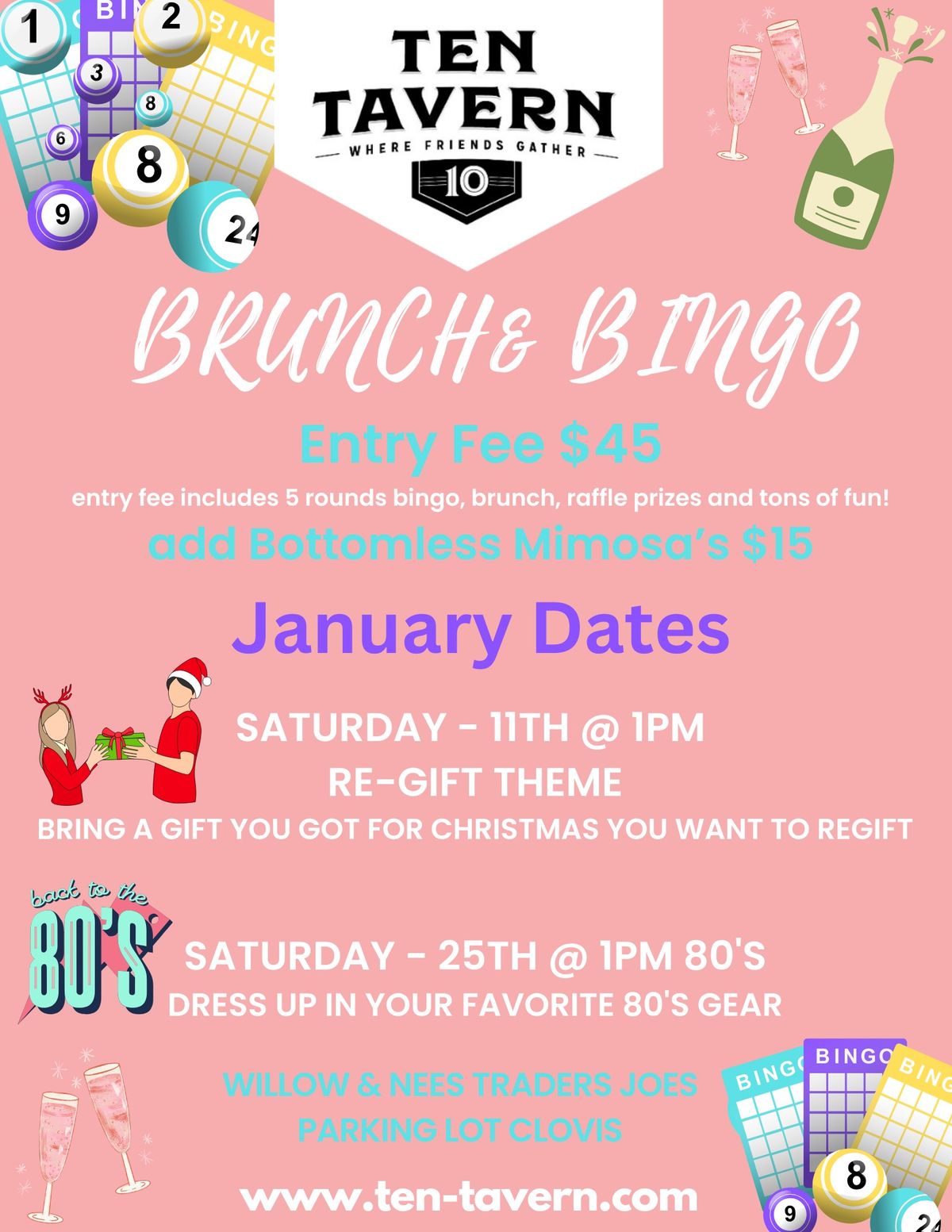 Brunch & Bingo Tickets sell out fast!