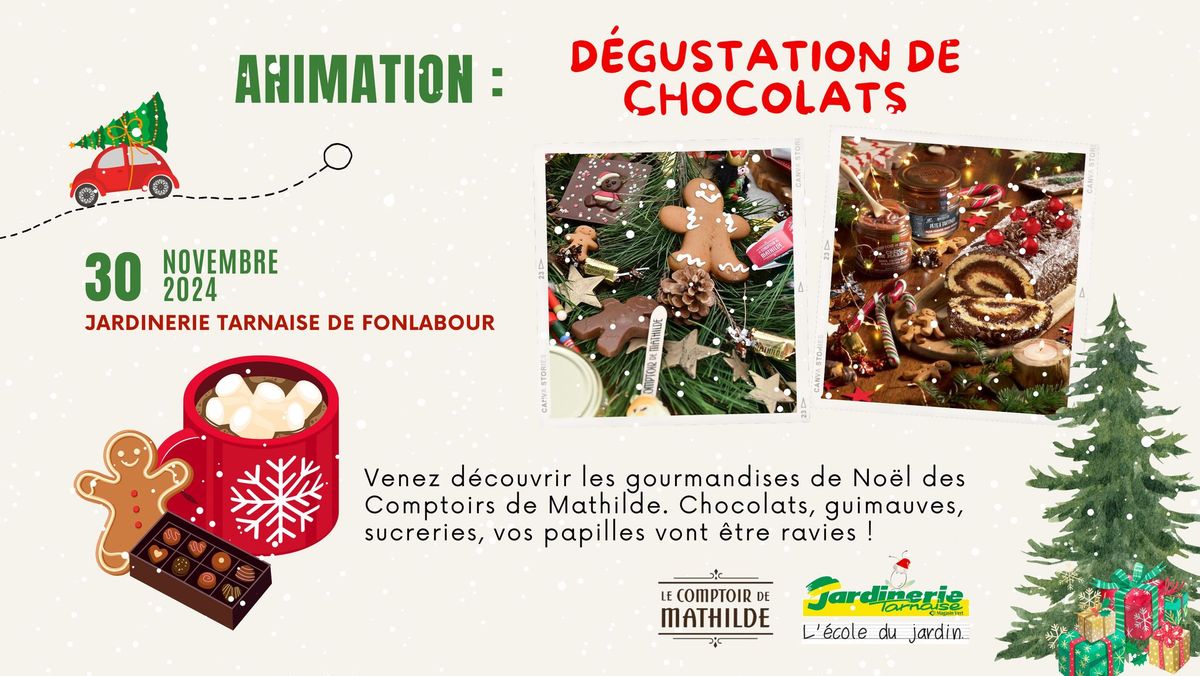 Animation : D\u00e9gustation de chocolats