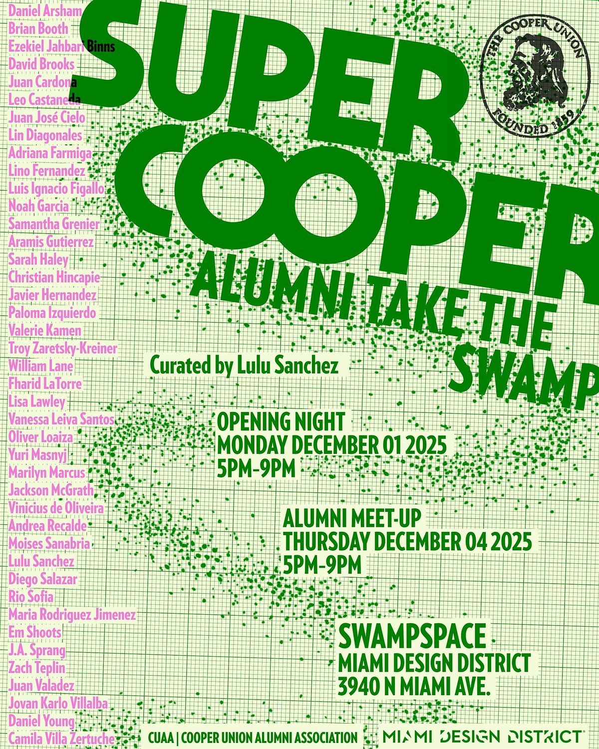 Cooper Union Alumni Meet-Up Miami Art Week at Swampspace