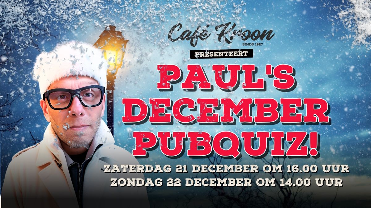 Paul's December Pubquiz - Zaterdag Editie