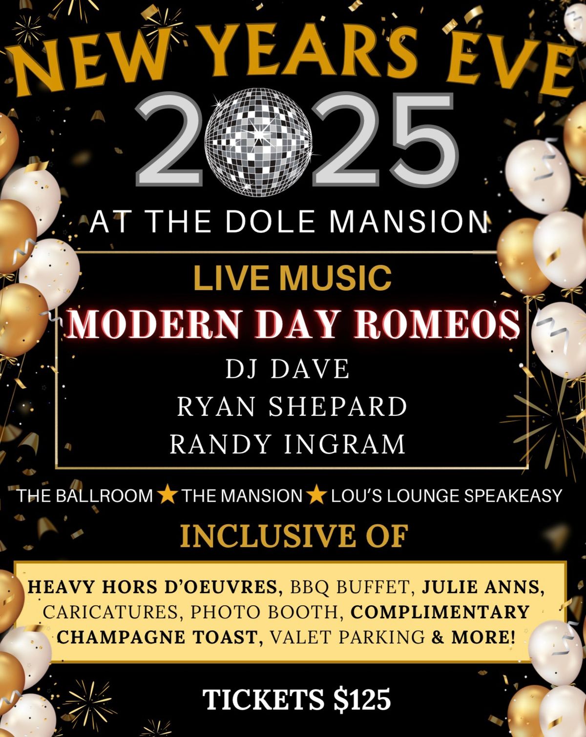 New Year's Eve Celebration at the Dole Mansion