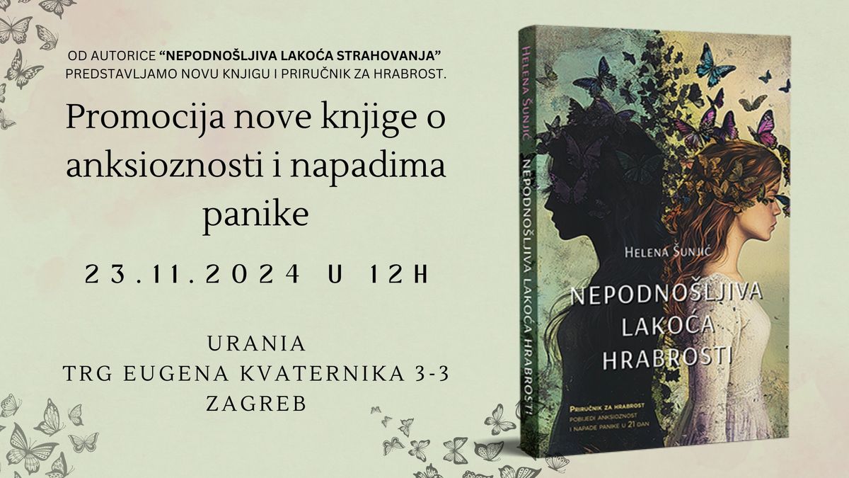 Promocija knjige o anksioznosti i napadima panike-Nepodno\u0161ljiva lako\u0107a hrabrosti